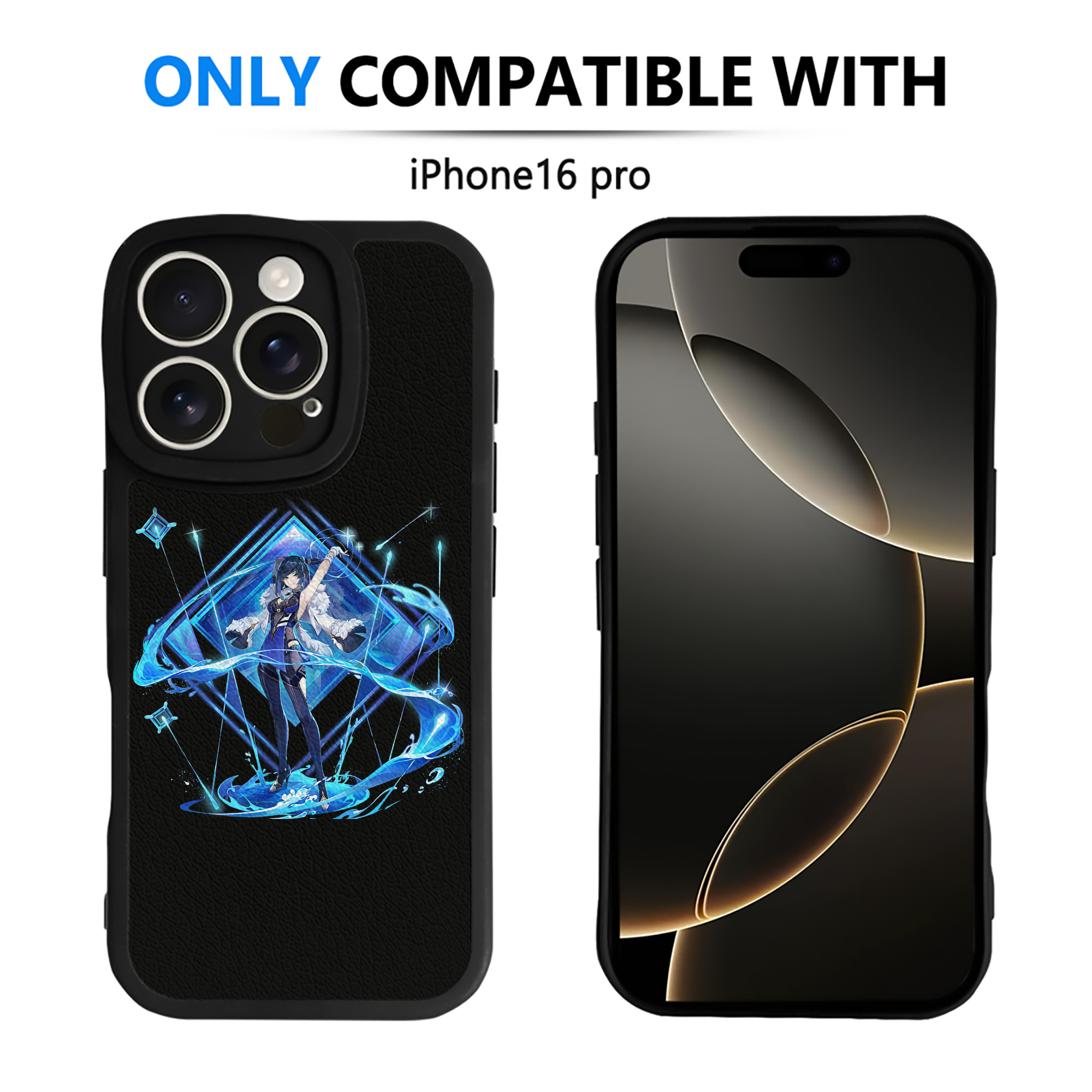 げんし神 夜兰 やらん genshin Yaran 【iPhone 16シリーズ対応】シリコンスマホケース（レザー調） 材質：シリコン
